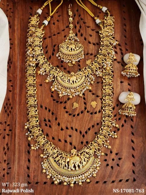 Antique Jewellery Rajwadi Polish Fancy Combo Necklace Set    